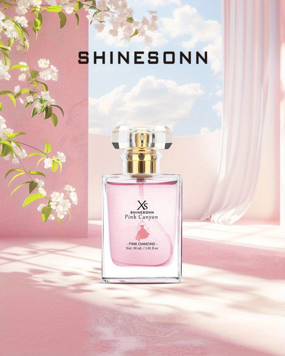 Perfume for Women Pink Canyon 1oz Eau de Parfum Floral Fruity Fragrance Pomegranate Peony Amber Long Lasting Travel Size Date Night Gift for Her