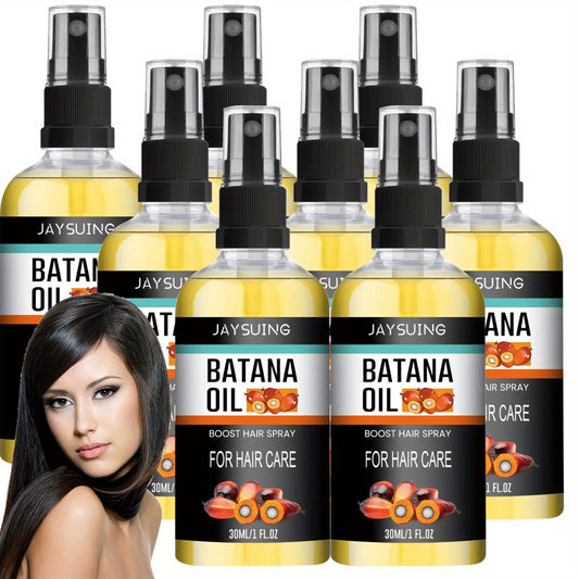 8pcs Batana Oil Hair Care Spray, Scalp Essential Oil, Moisturizes Hair And Scalp, Making Hair Smoother And Easier to Comb, for All Hair Types, 30Ml/ 1Fl.Oz, Ideal Gift for Christmas/ Autumn/ Birthday/ Halloween