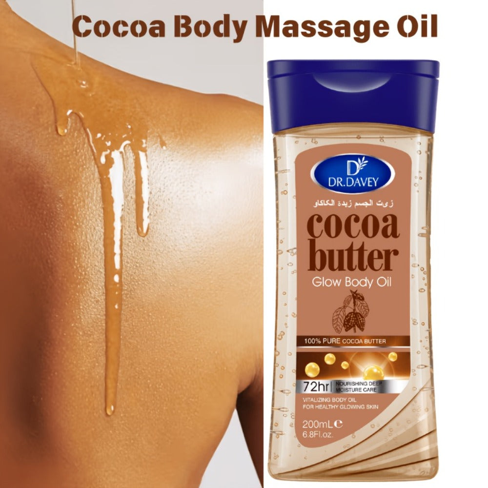 2pcs Cocoa Radiant For Glowing Skin Body Gel Oil Made With Pure Cocoa Butter, Cocoa Body Oil, Cocoa Butter Gel, Refreshing And Non-Greasy, Body Oil For Women, Skincare For Summer, Body Care, Aceite Para El Cuerpo