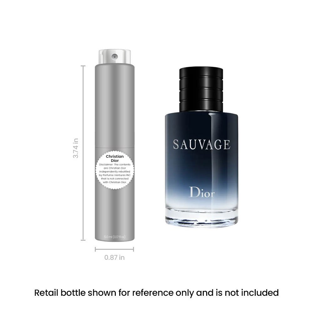 Christian Dior Sauvage EDT Cologne for Men, 5ml / 0.17oz Decanted Travel Spray – 100% Original Authentic