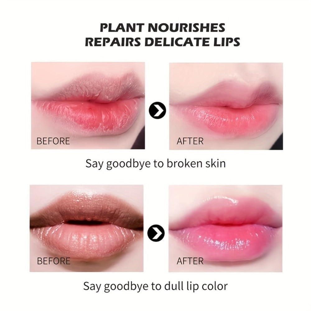 Color Changing Lipstick Set 6-Pack Jelly Flower Lip Balm Temperature Activated Tint Hydrating Squalane Formula Long Lasting Moisturizing Lip Gloss