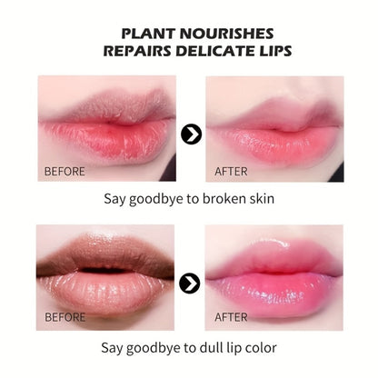 Color Changing Lipstick Set 6-Pack Jelly Flower Lip Balm Temperature Activated Tint Hydrating Squalane Formula Long Lasting Moisturizing Lip Gloss