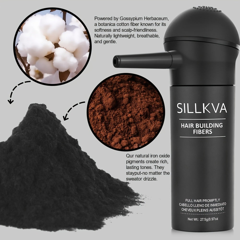 SILLKVA Hair Fiber Spray Applicator Kit - Precision Application For Instant Fullness, Natural Looking Coverage, 0.97oz