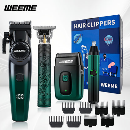 Electric Grooming Kit for Men — Hair Clipper, Electric Shaver, Beard Trimmer & Nose Hair Trimmer Set, Gradient Design, 1/2/4-Piece Options, Gift for Husband, Boyfriend & Dad
