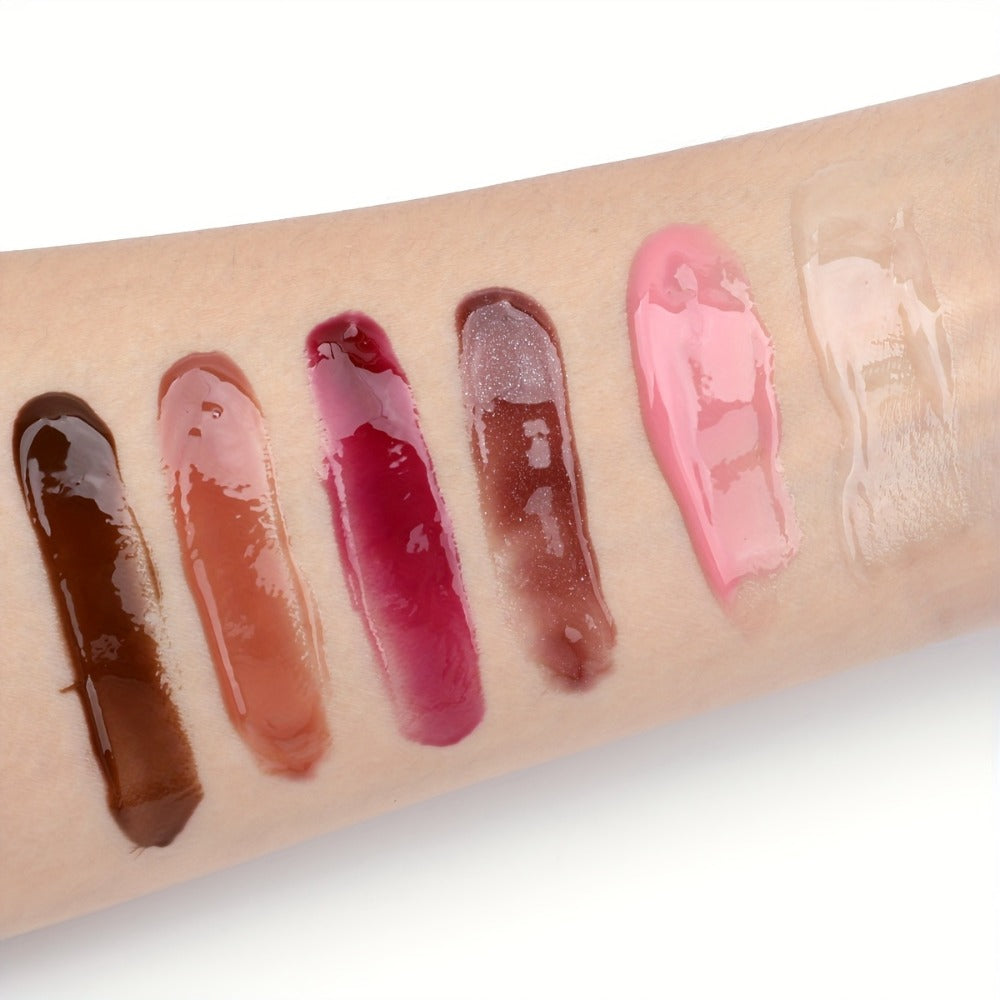Lip Gloss Heart Pendant — 6 Shades Mirror Shine, Long-Lasting Fade-Resistant Non-Tacky Formula, Vibrant Colors for All Skin Tones, Women's Lip Makeup