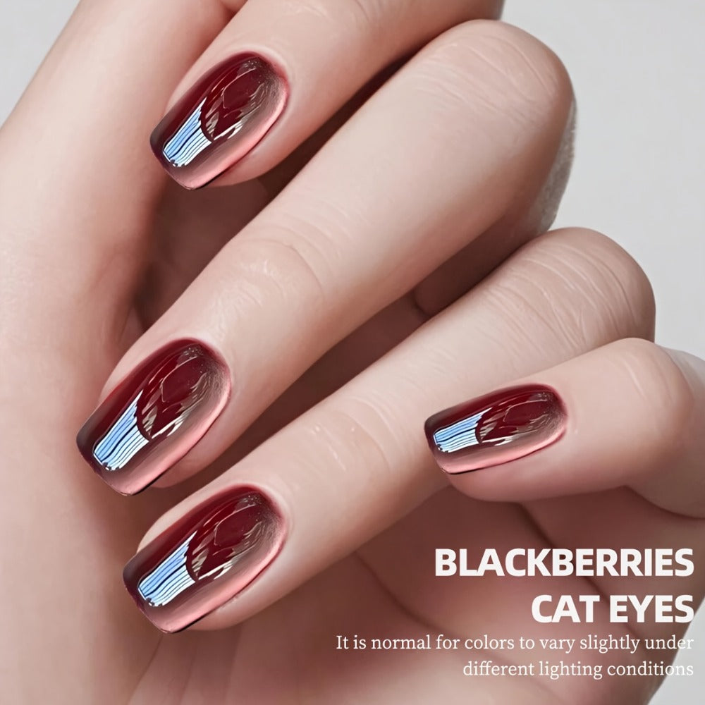 XEIJAYI Electroplating Bottle 5pcs Cat's Eye --- Super Bright Cat's Eye Gel Ruby Cat's Eye Porcelain White Glass Bead Effect Sparkling LED Nail Gel Home Salon Must-have Salon Gel