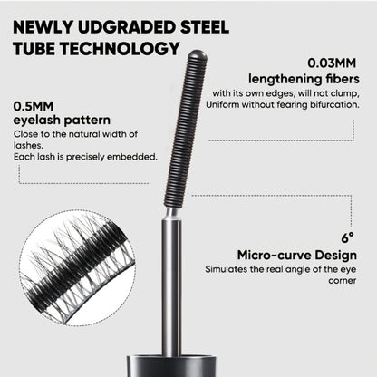 3D Curling Mascara — Volumizing, Waterproof & Smudge-Proof Eyelash Wand, Long-Lasting Nourishing Formula, Suitable for All Eye Types, Korean Makeup Style, Black & Brown, Curling & Precision Design