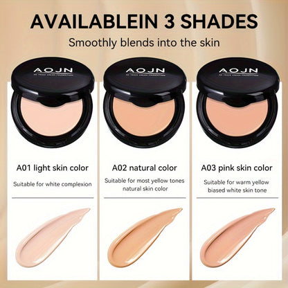 Concealer Powder Oil Control 24H Waterproof Matte Finish - Long-Lasting Natural Coverage 3 Shades for All Skin Tones Light Natural Pink Women
