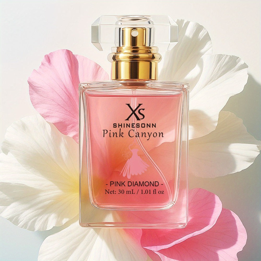 Perfume for Women Pink Canyon 1oz Eau de Parfum Floral Fruity Fragrance Pomegranate Peony Amber Long Lasting Travel Size Date Night Gift for Her