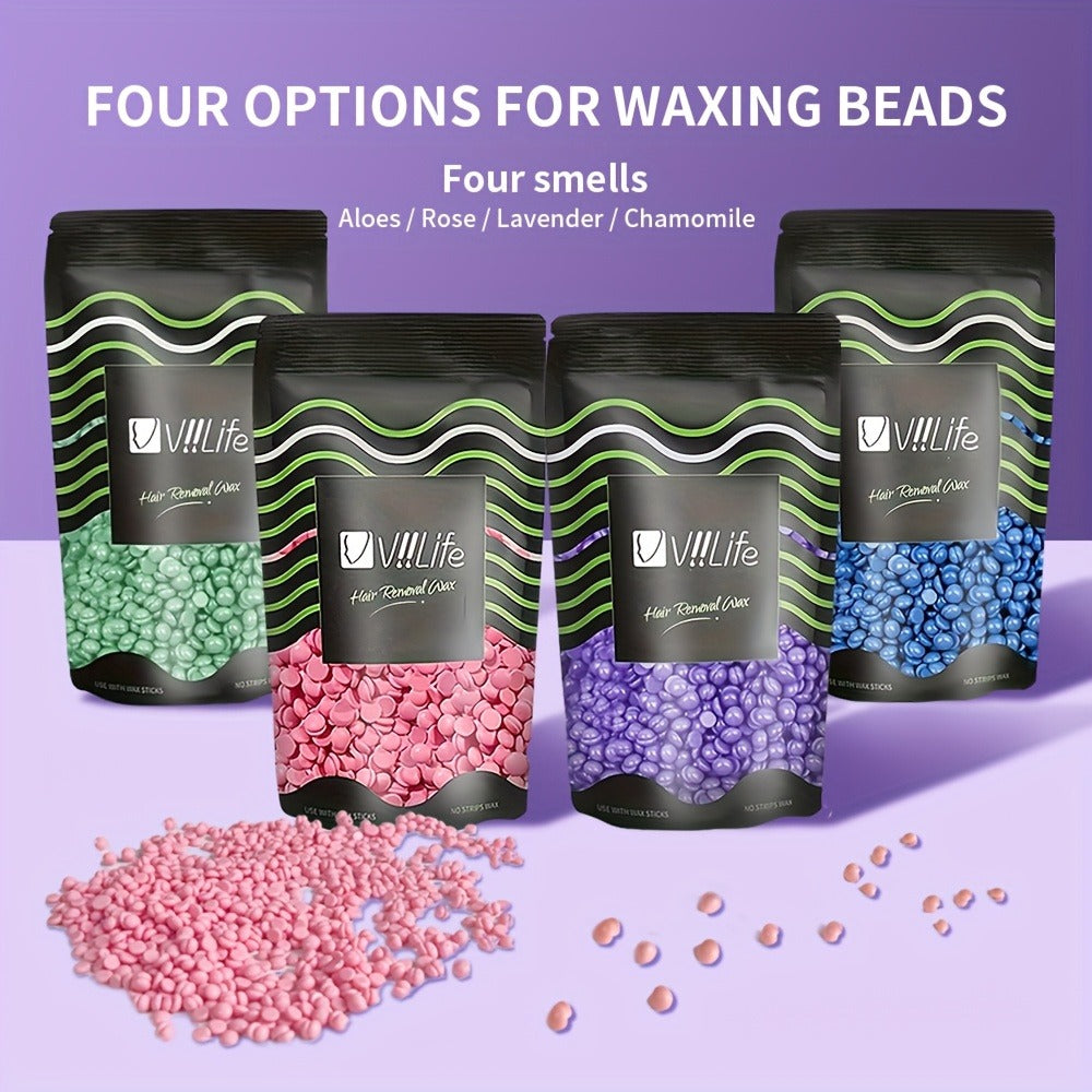 4 Bags/8 Bags of Wax Beads for Hair Removal Kit, Hard Wax Beans Suitable for Brazilian, Face, Bikini, Eyebrow, And Legs, Home Waxing Beads for Both Women And Men, 50G Per Bag
