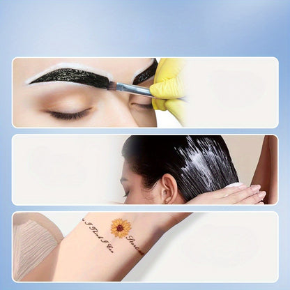 Eyebrow Perm Kit 2-in-1 Coloring Sweatproof Long-Lasting Natural 3D Brow Makeup with Applicator Brush Disposable Clips Beginner Friendly Black Brown
