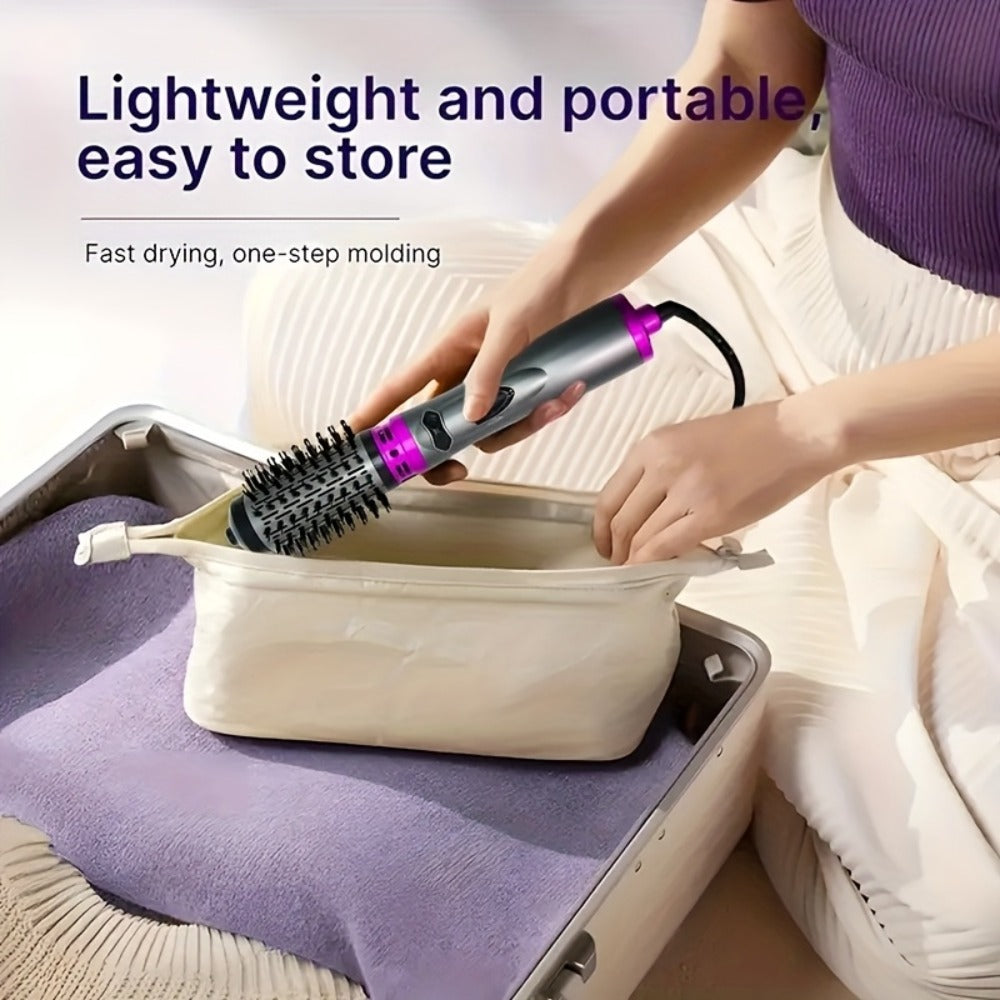 2-in-1 Rotating Hot Air Styling Brush, A Multi-functional Hot Air Comb That Can Create Curls Or Straighten Hair. Achieve Salon-quality Results At Home In One Step-effortlessly Craft Vibrant, Trendy Curls And Y Smooth Hair.