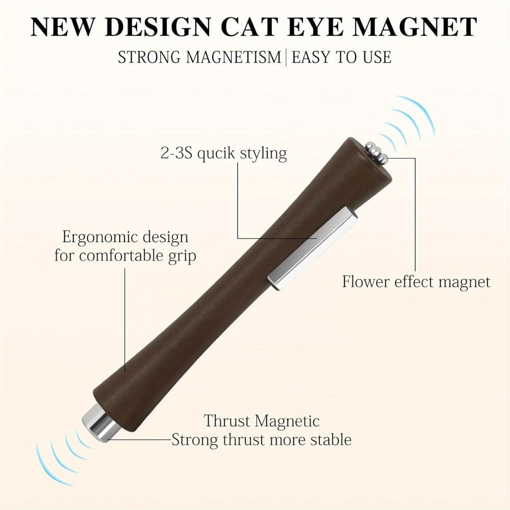 4in 1 Cat Eye Magnet for Nails, Y-Shaped Double Head Cat Eye Gel Nail Polish Magnet, Portable Professional Nail Magnet Stick with Heart Shaped Cat Eye Magnet Tool for Cat Eye Gel Nail Polish, Suitable for Personal DIY, Nail Studio or Nail