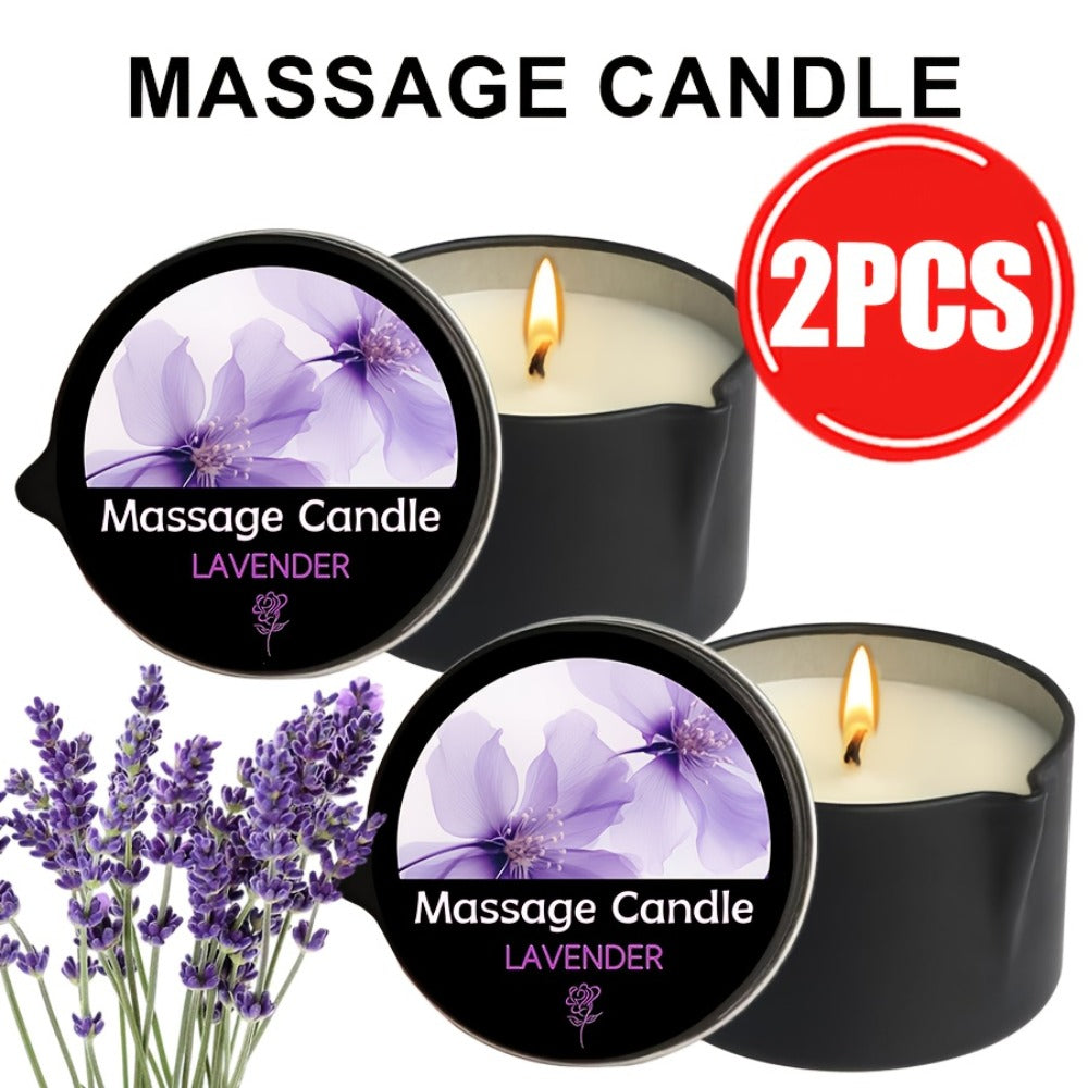 EVODUCK 6pcs/2pcs/1pc 2-In-1 Massage Oil Candle with Essential Oil Luxury Scented Candle with Soy Wax – Warm Moisturizing Body Lotion – Nail Salon, Spa, Pedicure, Beauty, Wedding, Christmas, Valentine'S Day Gift for Women (Total 12Oz/ – Each 2Oz)