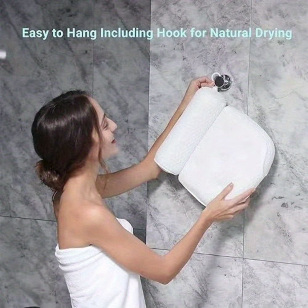 Bathtub Anti-Slip Pillow, Spa Bath Pillow with Anti-Slip Suction Cups, Neck And Back Support, Bathroom Additions, Bathtub/Bathroom Supplies