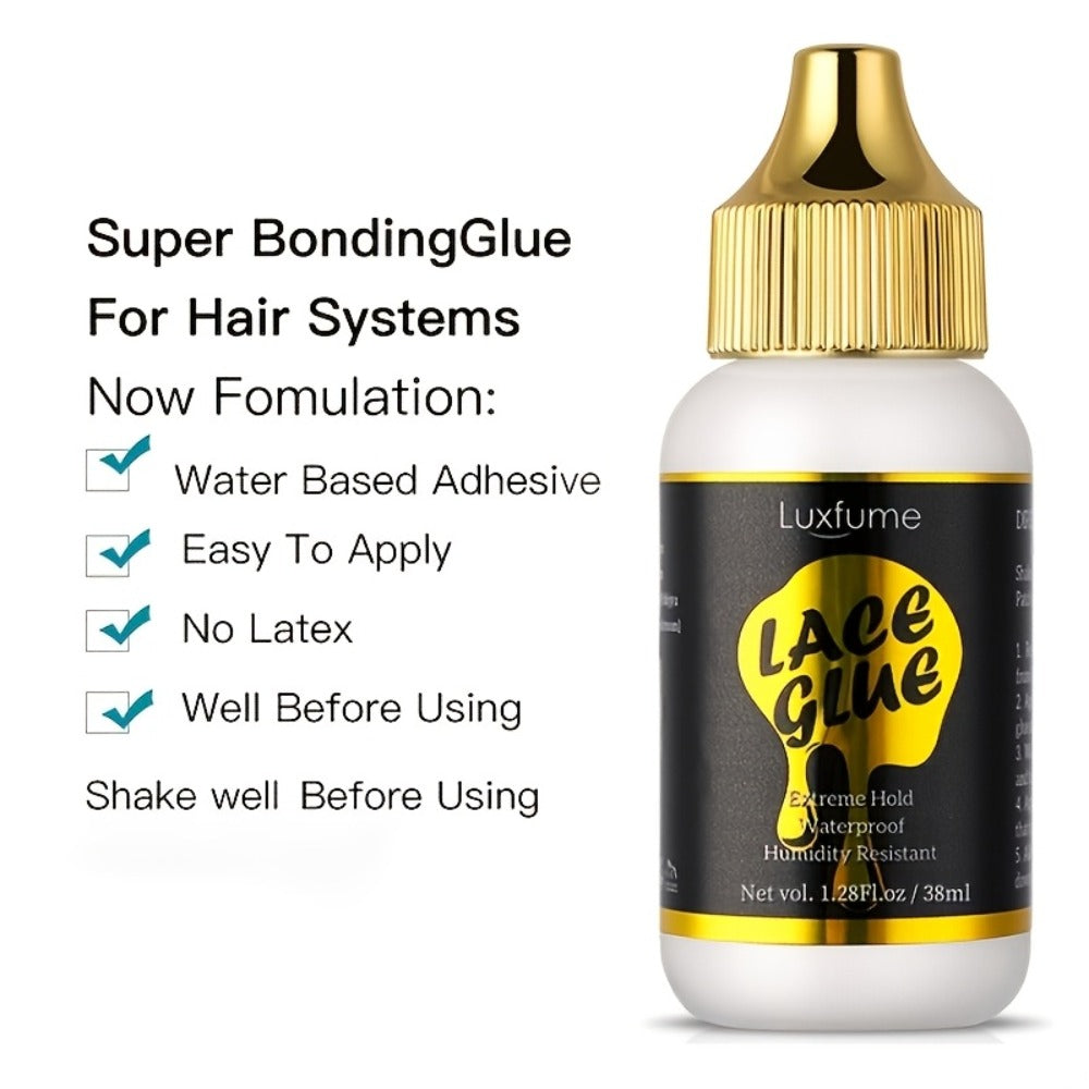 3pcs Luxfume Invisible Waterproof Lace Front Glue | Extreme Hold for Wigs, Liquid Container