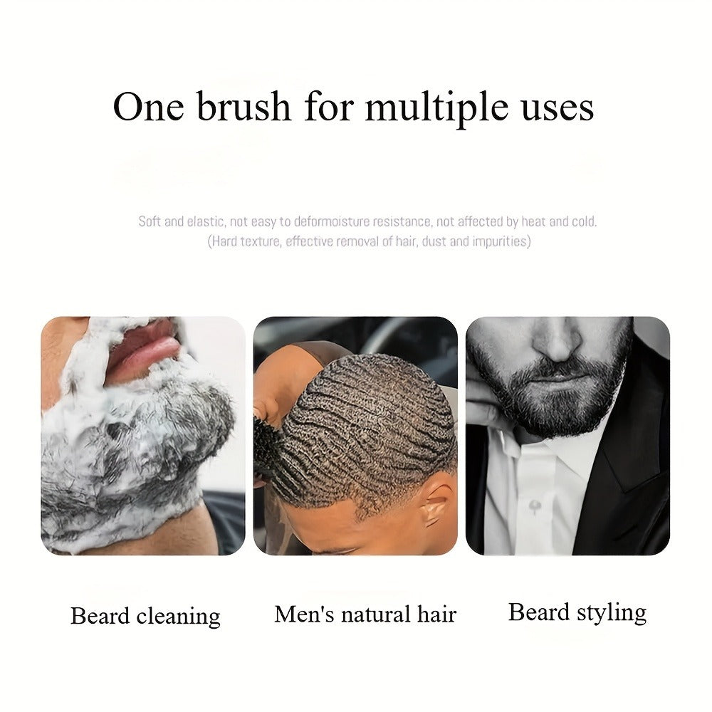 360 Wave Brush for Men - Nylon Bristles with ABS Handle - Professional Wave Training And Styling Tool - Perfect Gift for Boyfriend, Father (Christmas, Birthday, Father'S Day)