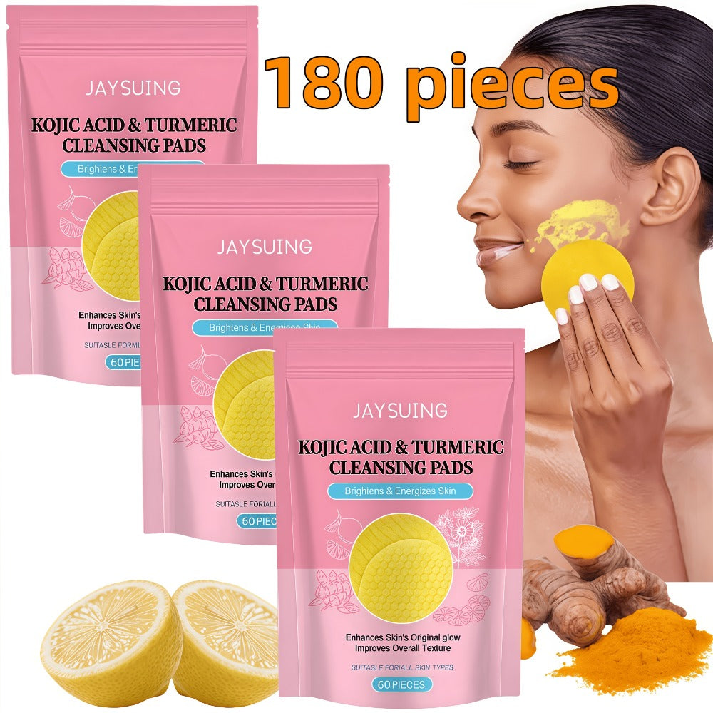 180pcs Of Citric Acid And Turmeric Cleansing, Soft And Gentle, Niacinamide And Turmeric Cleansing Deep Cleansing, Moisturizing And Makeup Remover, Suitable for All Skin Types, Easy to Use, Women's Beauty And Skincare Products