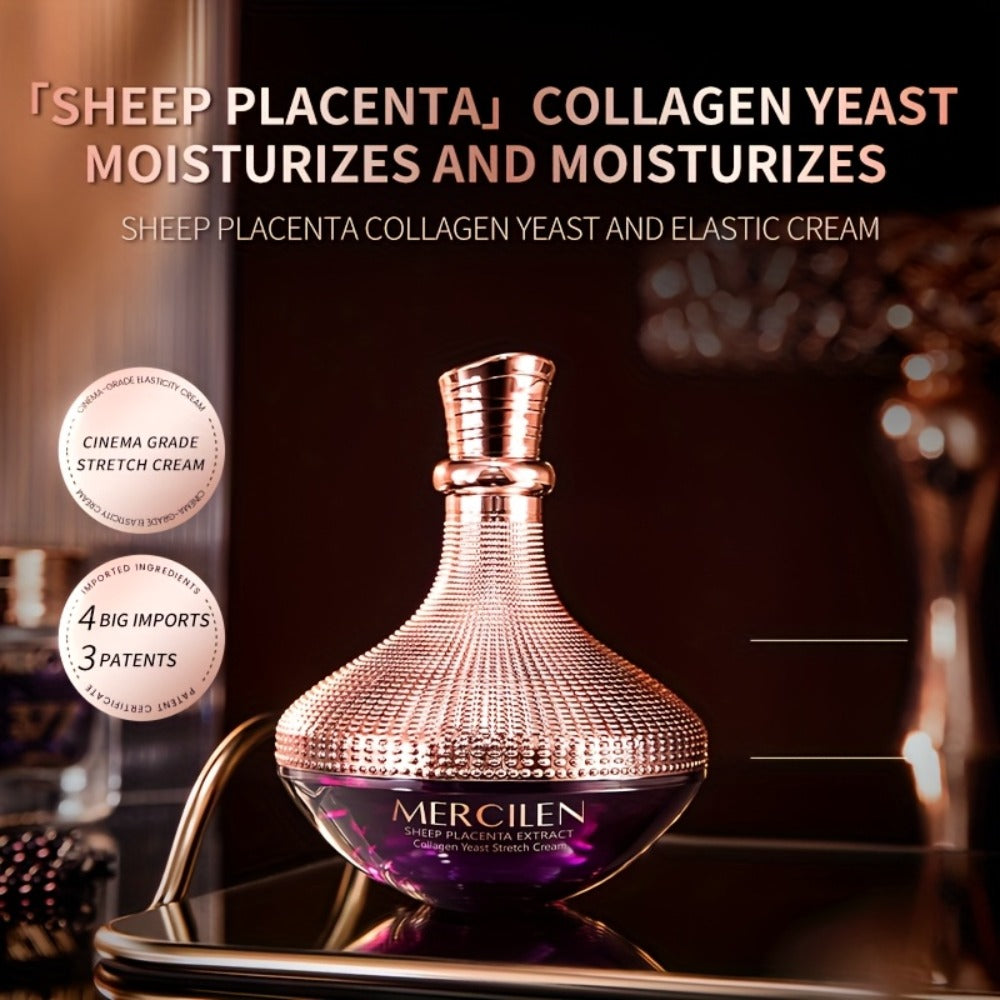 Sheep PlacentaCollagen Moisturizing Cream 50g, Containing Collagen, Hvaluronic Acid, Niacinamide And Plant Saualane And Other Mildingredients, Deep Moisturizing And Moisturizing, Make The Light Beige Hydrated And Smooth, Plant Squalane