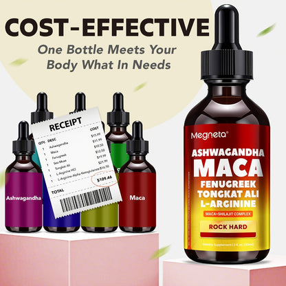 Maca & L-Arginine Men's Performance Supplement - Double-Acting Formula with Shilajit for Stamina, Strength & Vitality - 3rd Party Tested, 60-Day Supply, 2 Bottles