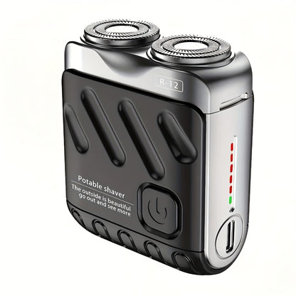 Electric Shaver for Men Magnetic Dual Blade Heads 2-Speed USB Rechargeable Mini Portable Razor - Compact Travel Electric Razor Orange Black Purple Blue White Grey Waterproof Version