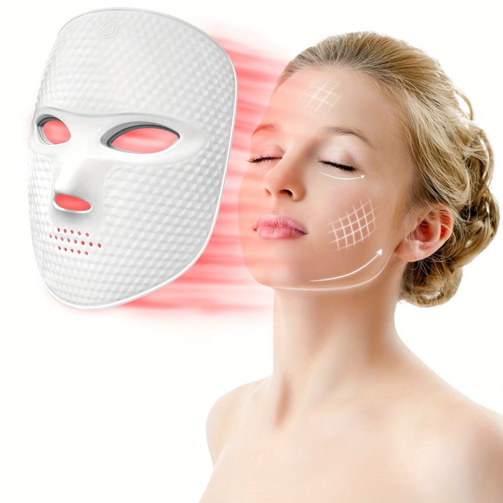 7-Color LED Facial Beauty Device for Home Use - Usb-Powered Facial Care Tool