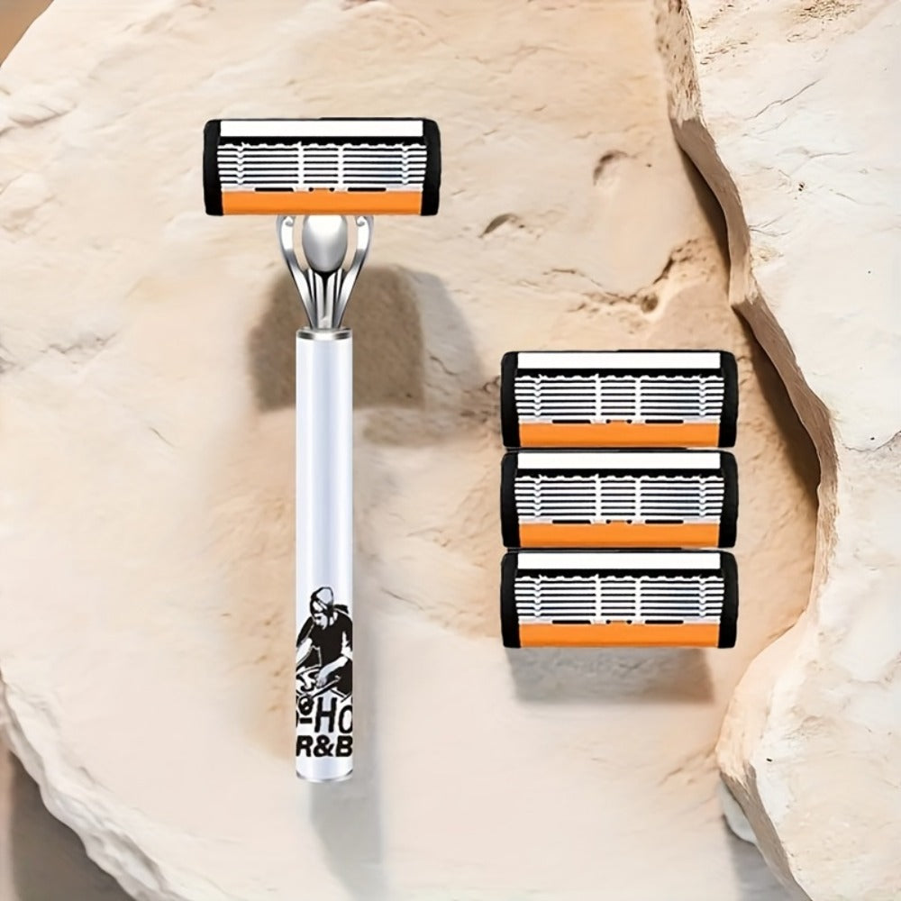 The 2025 New Razor Features Precise Blades That Fit The Facial Contours for Easy Shaving. Paired with A Lubricating Strip, Every Shave Becomes A Must-have for Stylish Men Who Enjoy A New Hairstyle