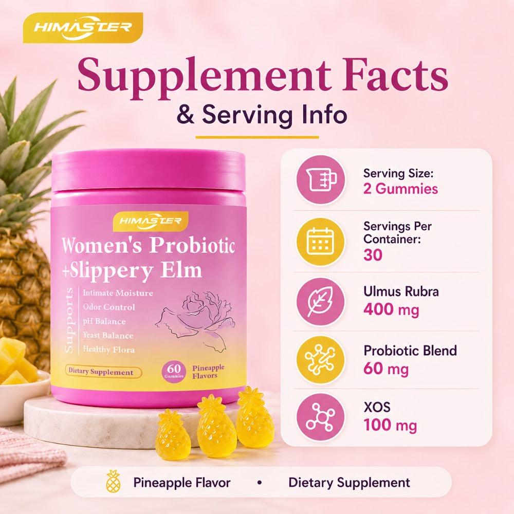 [Probiotic Gummies 60Ct] Women's Probiotic Gummies - 60 Count Hawaiian Pineapple Flavor, All-in-One Solution For Vaginal Health: PH Balance, Gummy Supplement, Natural Ingredients, Wellness Supplement, Active Lifestyle, Feminine Supplement, Active Women