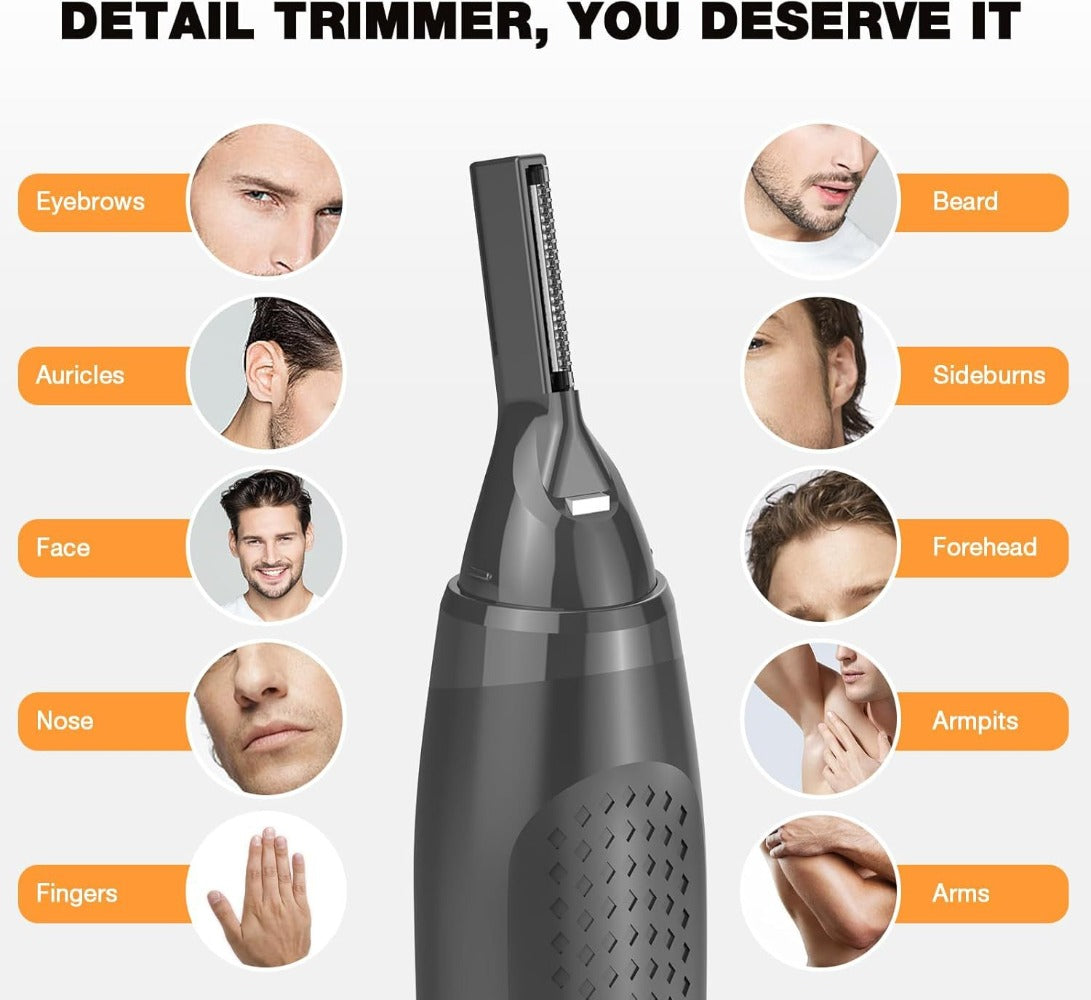 Eyebrow Trimmer for Men, Rechargeable Ear and Nose Hair Trimmer - Electric Detail Trimmer for necklines, sideburns, Ear Hair Trimmer
