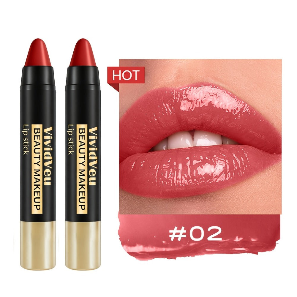 Matte Lipstick Set 6pcs Creamy Long Lasting Waterproof Non-Stick Automatic Lipstick Pen Bullet Lip Color Gift for Women