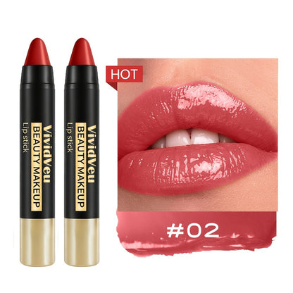 Matte Lipstick Set 6pcs Creamy Long Lasting Waterproof Non-Stick Automatic Lipstick Pen Bullet Lip Color Gift for Women