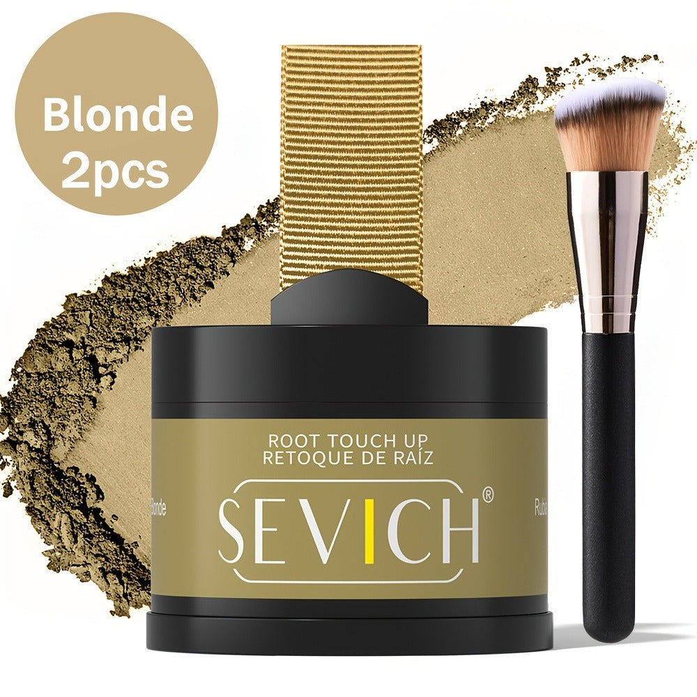 Hairline Powder for Root Touch Up & Hair Loss Cover - Volumizing Hair Concealer Powder for Thinning Hairline, Bald Spots & Sparse Areas - Works on All Hair Types - Multiple Shades with Brush 4g