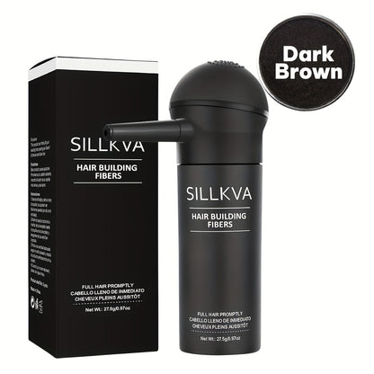 Hair Fibers Spray Applicator Kit — SILLKVA Instant Thickness & Natural Coverage for Thinning Hair & Bald Spots, 7 Shades, Precision Spray, 0.97oz