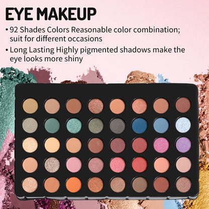 Makeup Kit Gift Box Silvery Multi-Functional Set with Mirror, Lipstick, Eyeshadow & Blush - Portable Long-Lasting Cosmetic Kit for Beginners & Teens, Multiple Shades, Perfect Gift for Women