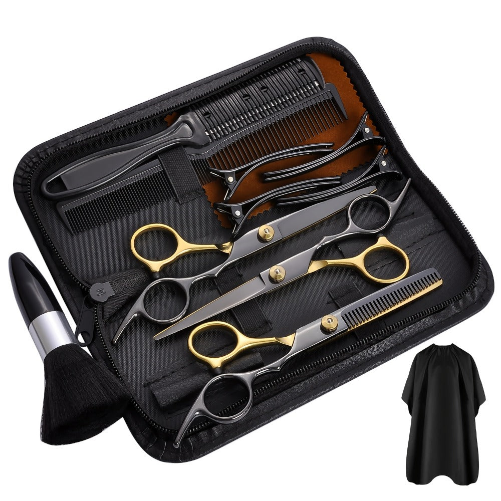 13 PCS Hair Cutting Scissors Kit, Professional Barber Shears Set With Hair Scissors Thinning Shears, Hair Cutting Shears Hair Cut Blending Salon Scissor For Men Women