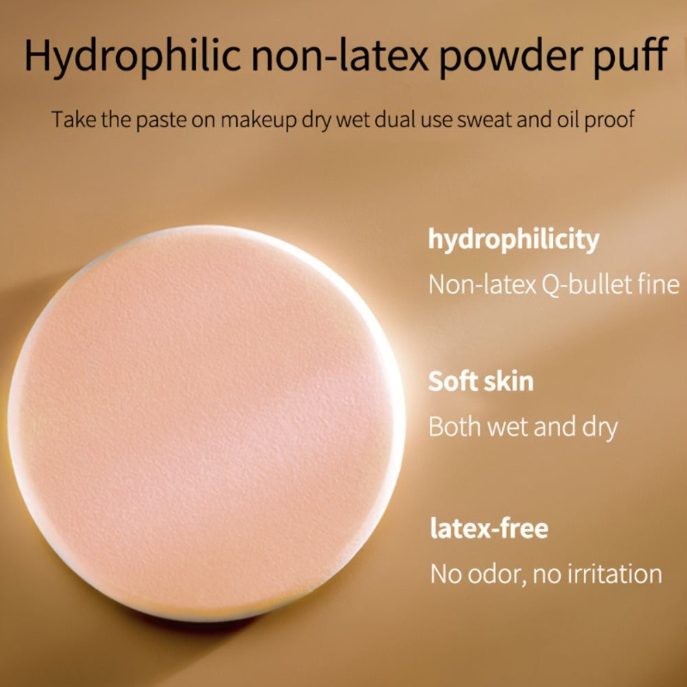 Setting Powder Concealer Kit with Puff & Brush Wet Dry Formula Oil Control Water Resistant Long Lasting - Ivory White Natural Bright Shades Face Makeup