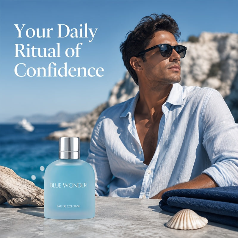 [Dating Parties Gift] 3.4fl.oz Men's Eau De Cologne Spray, Long-Lasting Perfume - Notes Of Grapefruit, Bergamot, Juniper Scent, Perfect for Dating, Daily Life, Parties, Gift Giving