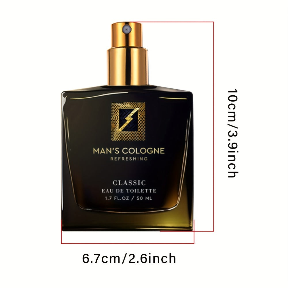 Men's Pheromone Cologne 50ml – Natural Long Lasting Fresh Aromatic Scent, Confidence Boosting Fragrance Spray for Men, Attract & Charm, Ideal for Dating, Daily Wear & Special Occasions