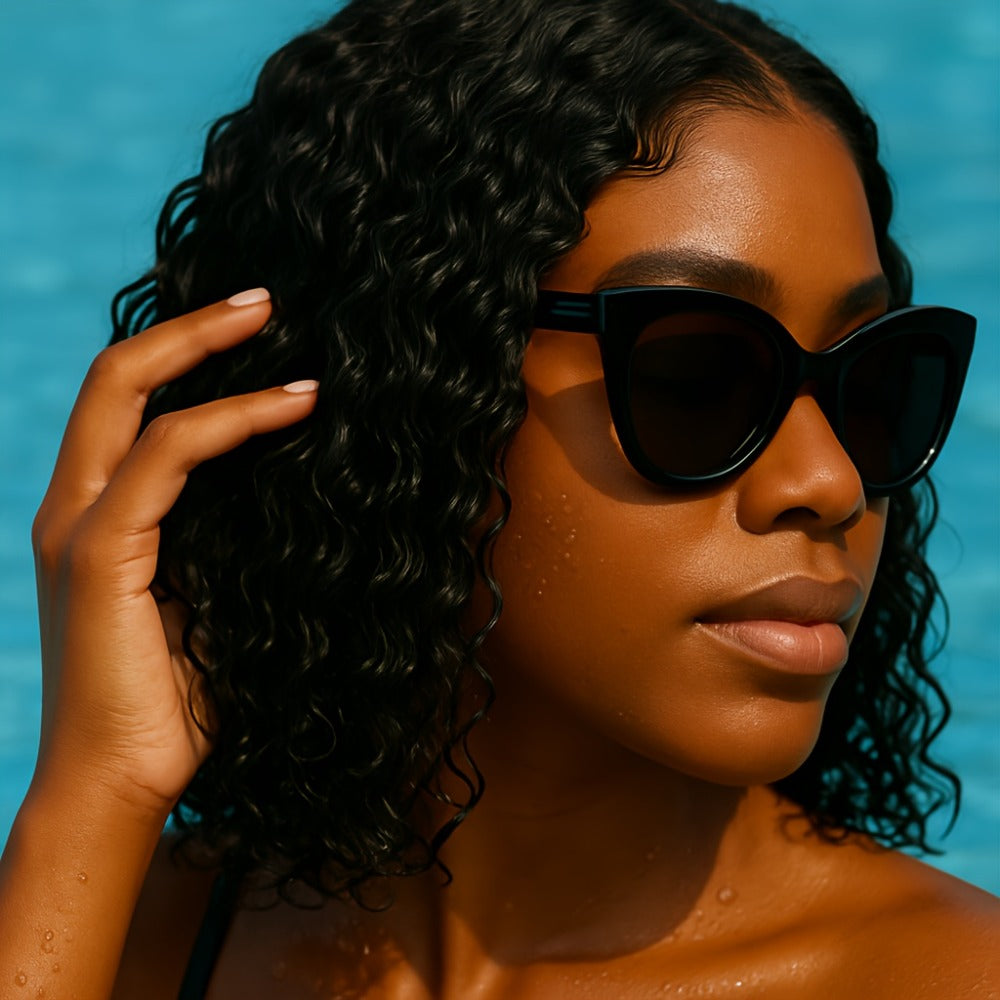 Glueless Deep Wave Lace Front Wig 14 Inch for Women Preplucked, Beginner Friendly, Summer Ready Style
