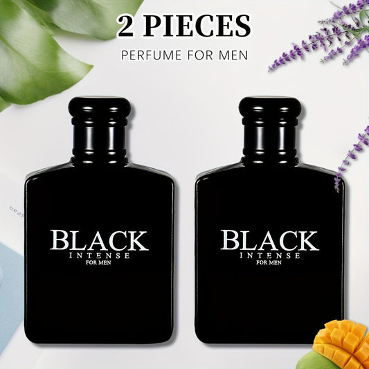 2pcs 3.4fl.oz Men's Eau De Toilette Spray - Long Lasting Perfume - with Sage, Absinthe, Lemon -Ideal for Dating, Daily Life, Parties,, Valentine's Day And Other Festivals