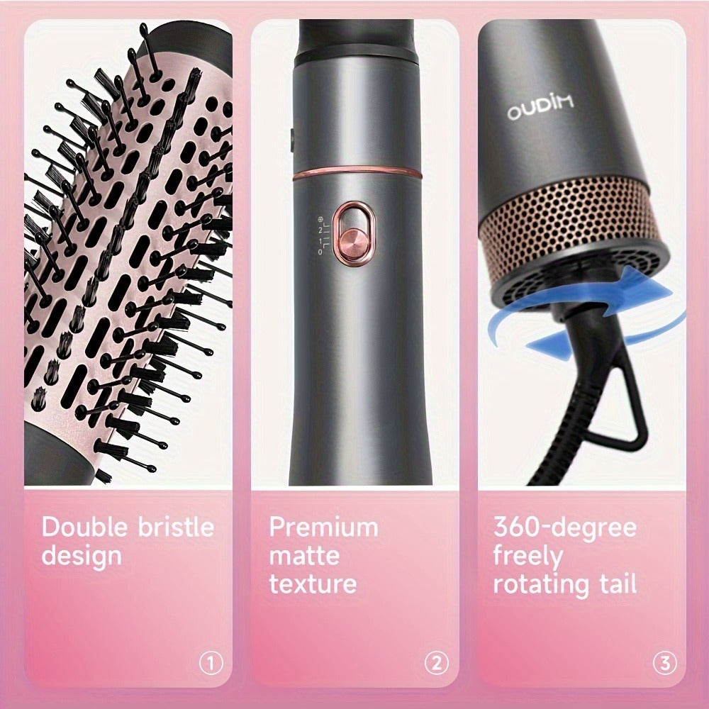 Hot Air Comb For Women, Negative Ion, 5-in-1 Styling Comb Set, Hair Dryer, Massage Straightening Comb, Round Curling Iron And Brush, Oval Styling Comb, Interchangeable Head, Gifts For Mother'S Day, Girl Stuff, Wow Hair Products