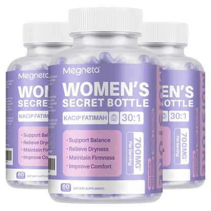 Women's Wellness Supplement 30 Servings - Kacip Fatimah Fenugreek Slippery Elm Bark Manjakani & Maca Root - Natural Hydration Comfort Elasticity & Hormonal Balance Formula
