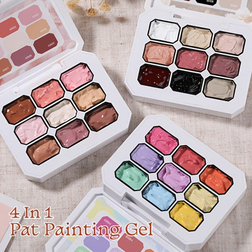 Ombre Gel Nail Polish 4-in-1 Set 3pcs — Easy Gradient Pat Gel for French Manicure, Nail Stamping, Painting & Powder Art | UR SUGAR Solid Varnish Gel