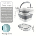 Foldable Foot Bath - Durable Portable Spa Bucket with Handle, Space Saving Design for Home, Salon and Travel - Easy to Wash Foot Bath Bucket and Clothing Basket, Sturdy Construction