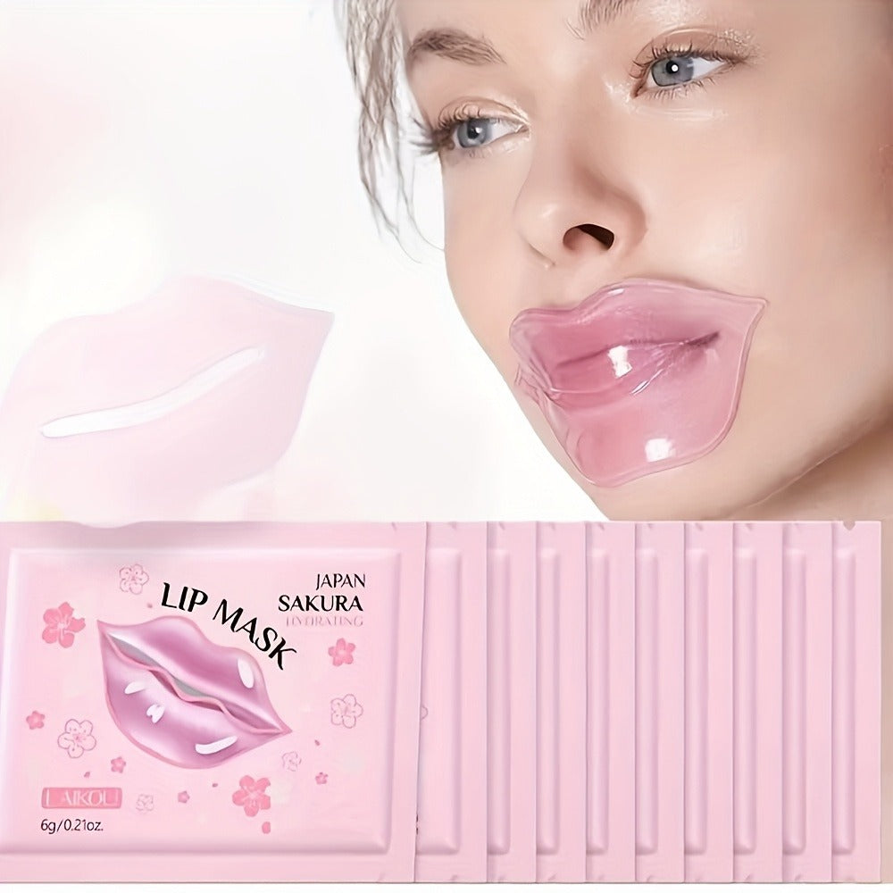 60pas Moisturizing Mask, Including 10 Cherry Blossom Lip Mask, 10 One-sided Mask, Cherry Blossom/snail/seaweed/sleeping Mask, Moisturizing Mask, The Best Gift Choice, Party Gift, Valentine's Day Gifts, Best Christmas Gifts