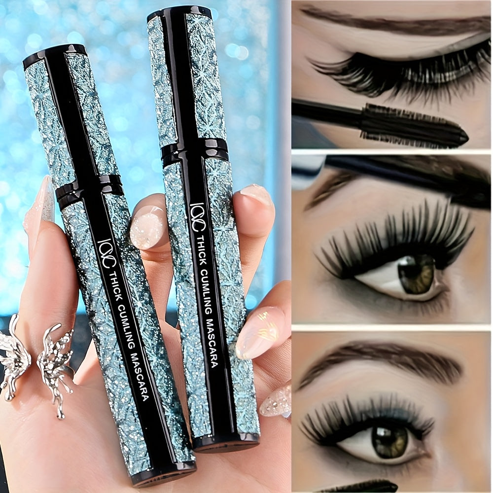 3 Packs Of Black Eye Black, 4D Fiber Waterproof Eye Black, Super Long Eye Black, Thick, Durable, Non Inclined, Natural Eye Black, Easy to Increase Length, Depth And Charm