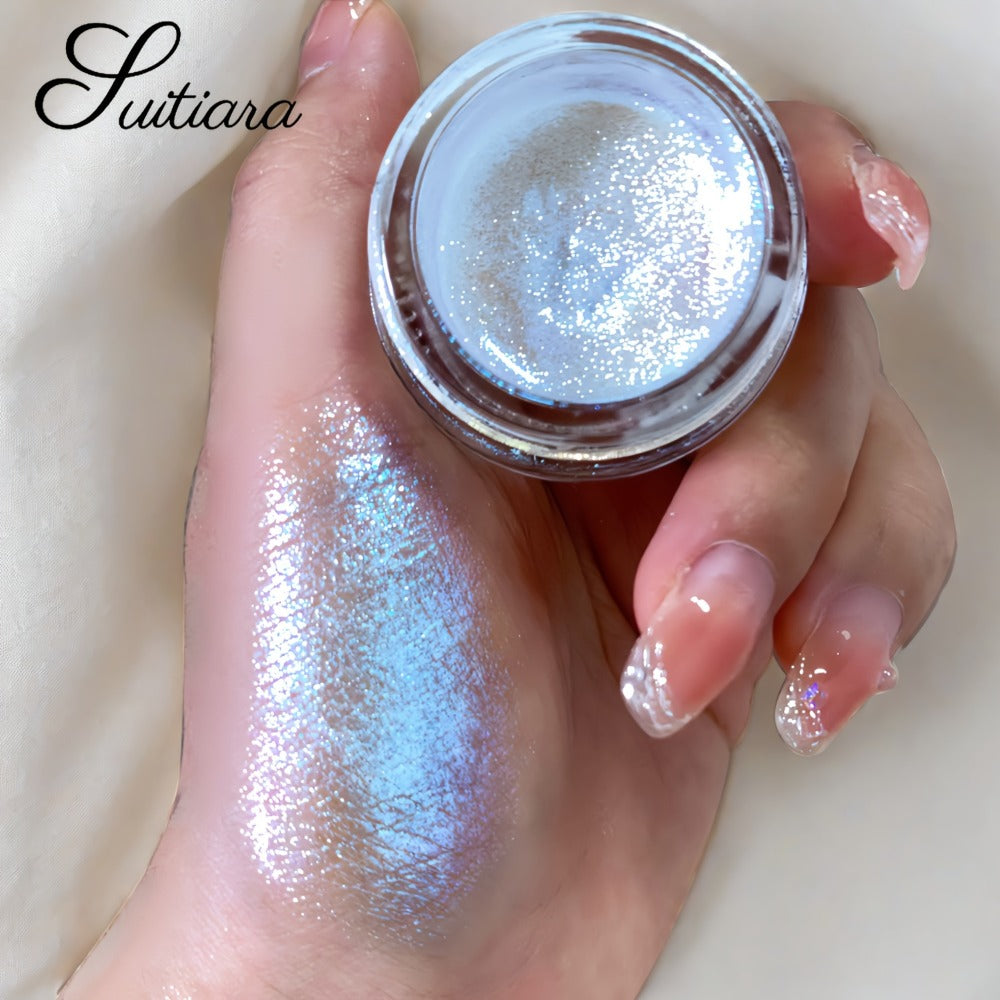 2 Pcs Icy Shimmer Jelly Eyeshadow | Long-Lasting Luminous Wear | Cool Tone Sparkle | Luxe Eye Statemen, Frosty Glow, Effortless Blending, Non-Creasing, Sophisticated Shimmer, No-Fade Finish, High-Shine Women's Makeup, Christmas And New Year