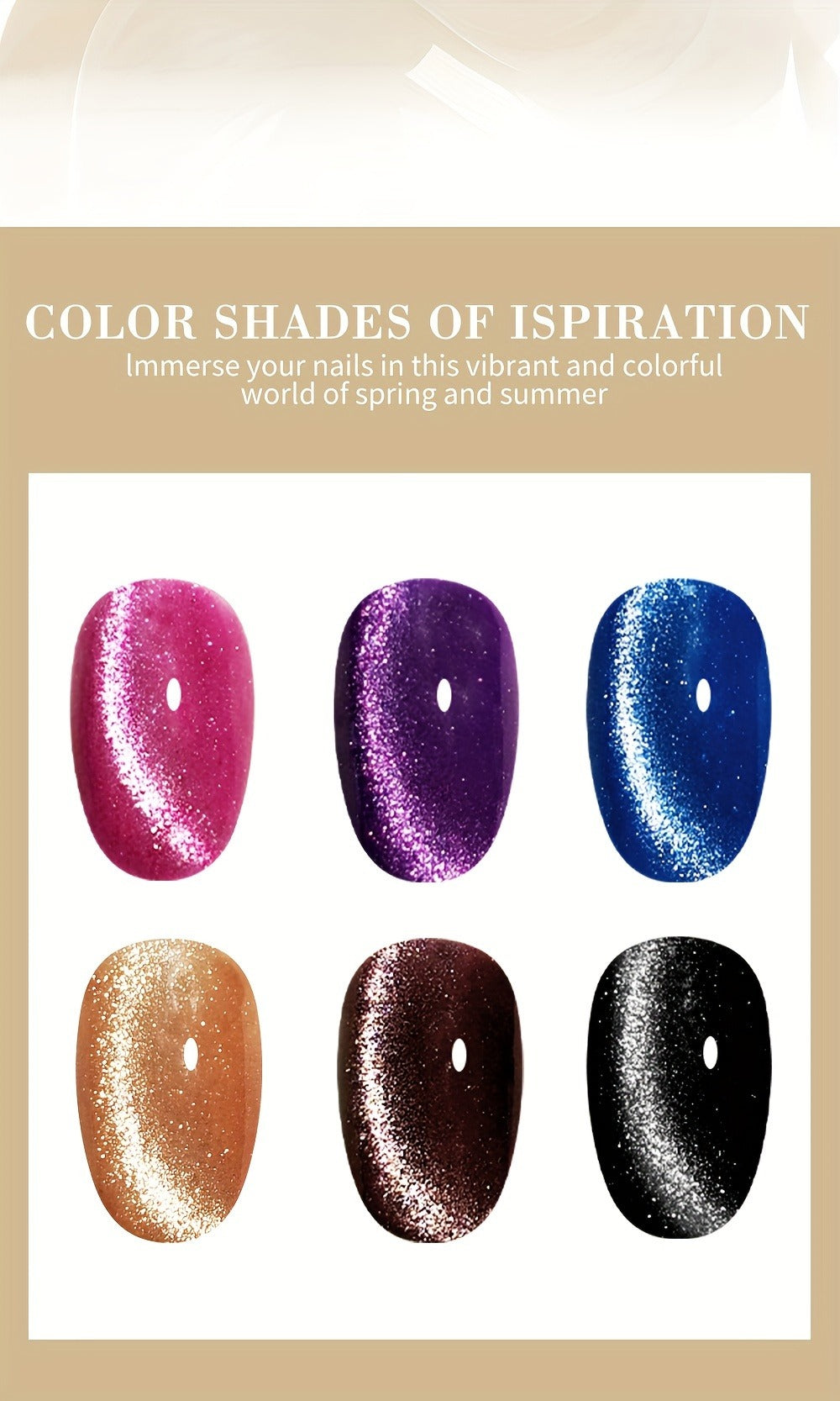 Cat Eye Magnetic Gel Nail Polish 0.27oz - Holographic Chameleon Flash Gel, Semi-Permanent Magnetic Sand Effect for Salon & Home Nail Art, UV LED Gel Varnish
