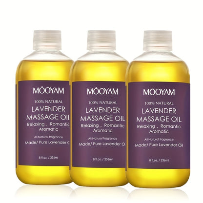 Lavender Massage Oil with Nut Oil & Grapefruit - Moisturizing Body Massage Oil for Dry Skin, Relaxation & Nourishment, Unisex Aromatherapy Skin Care