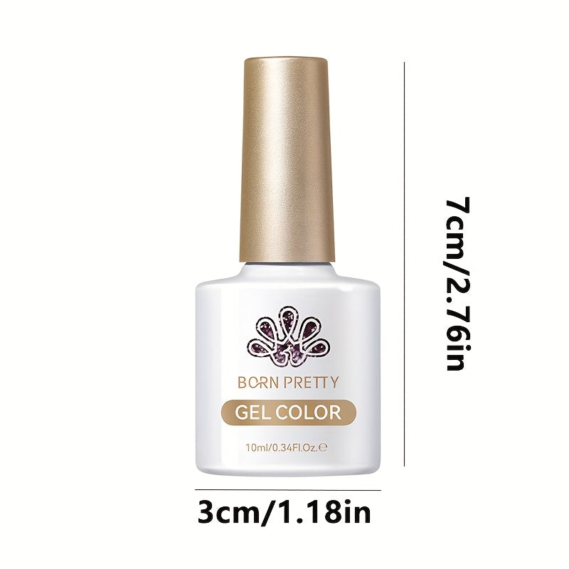 BORN PRETTY 6pcs 0.34oz Purple Cat Magnetic Gel Nail Polish Set Ultra-Bright Cat Magnetic Gel Nail Polish 6-Color Set Long-Lasting Women's Nail Art Tools